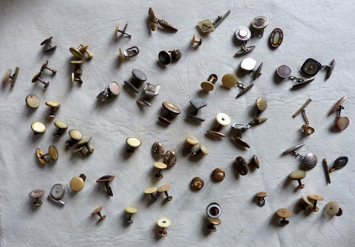 Gemelos Y Botones Para Cuello Art Deco Impares Lote De 70 1