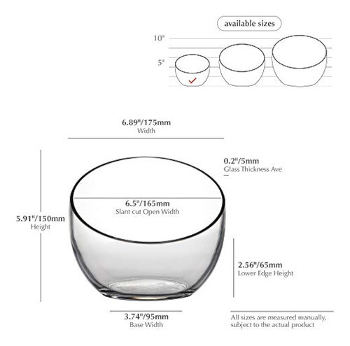 Wgv - Jarrón De Cristal Transparente Con Corte Inclinado Y T 1