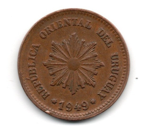 Uruguay Moneda 2 Centesimos Año 1949 Km#20a 0