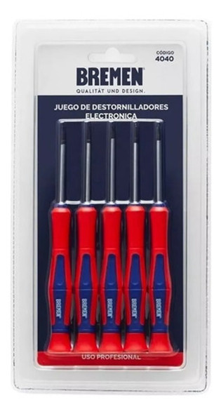 Juego Destornilladores Bremen Electrónica 5u Perilleros 4040 0 Juego Destornilladores Bremen Electrónica 5u Perilleros 4040 0
