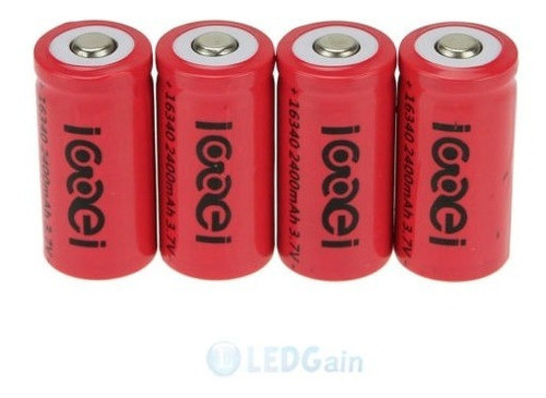 20 X 2400mah 3.7v Célula De Batería Recargable Del Li-ion Cr 1