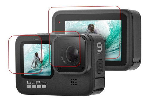 Protector Glass Templado Para Gopro Hero 9 Lente Y Display 0