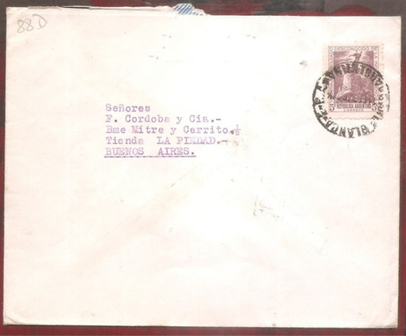 Argentina 1946 Sobre Circulado  Numero  88d 0