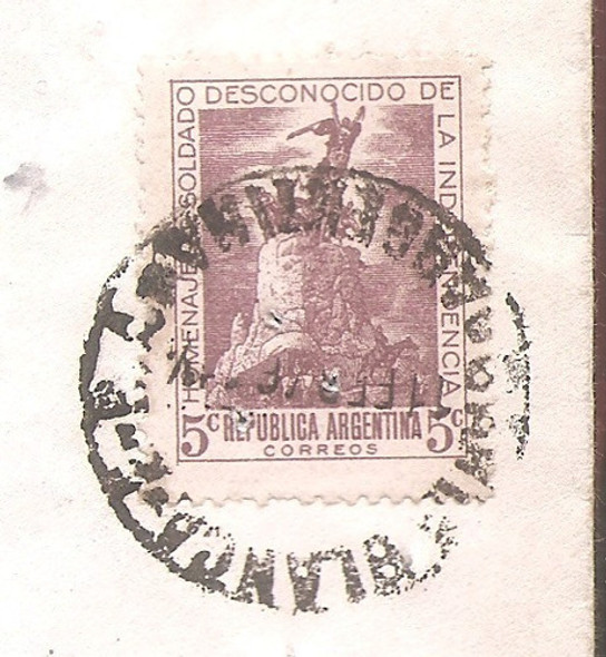 Argentina 1946 Sobre Circulado  Numero  88d 1