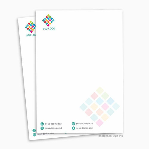 Papel Timbrado / Receituário A5 Personalizado 4 Blocos 50f 1