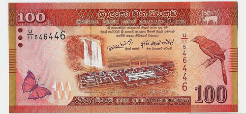 Fk Billete Sri Lanka 100 Rupias 2010 P-125a Sin Circular. 0