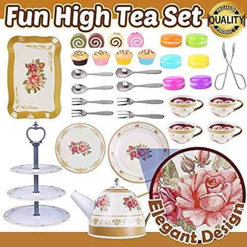 Juego De Té Cheffun Para Niñas Pequeñas - Tea Party Juego De 1