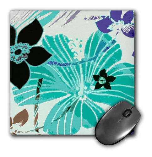 3drose Llc 8 x 8 x 0.25 inches Hibiscus Vals Mouse Pad (m 0