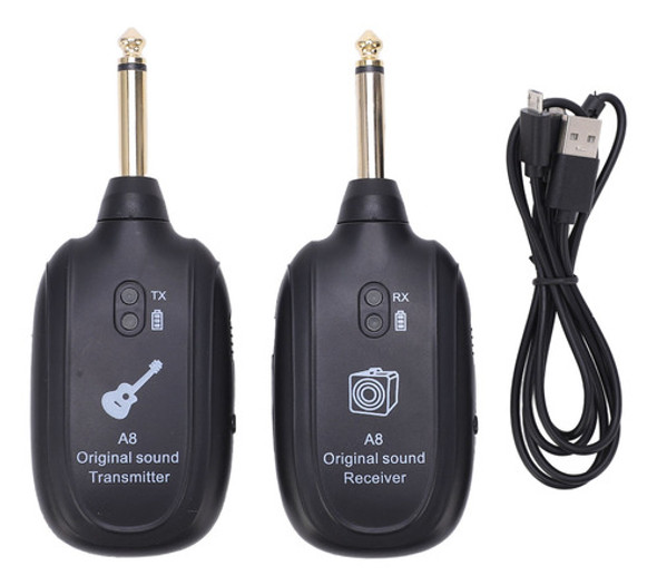 Transmissor Receptor De Sistema De Guitarra Sem Fio Recarreg 0