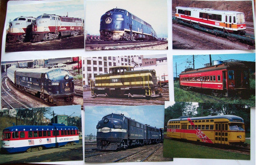 Lote De 20 Postales Trenes Ferrocarriles Locomotoras 0