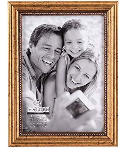 Malden International Designs Classic Wood Frame 5x7 Gold 0