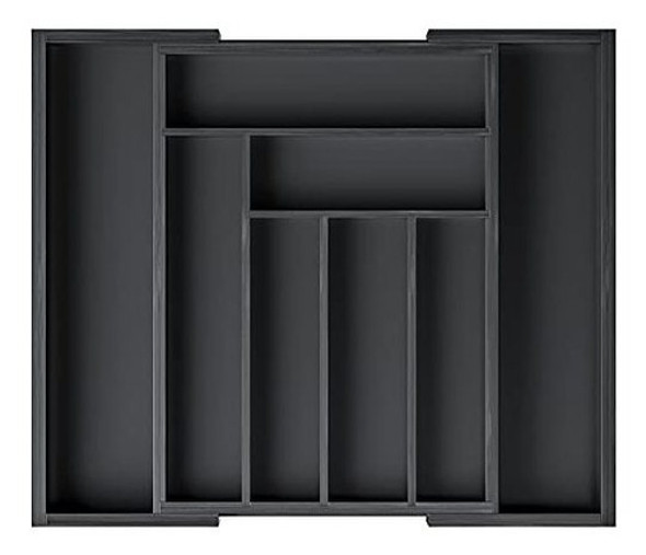 Organizador De Cajon Expandible De Bambu Para Utensilios 0