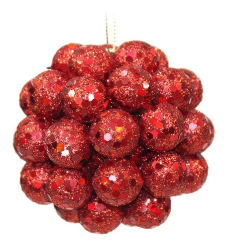 Bola Natalina Vermelha 15cm 0