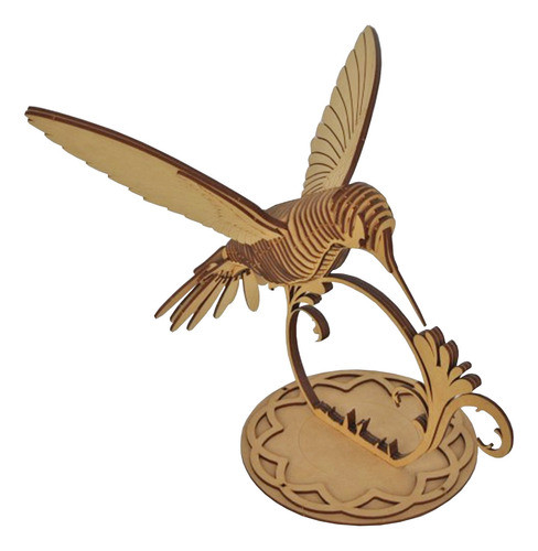 Rompecabezas De Madera Picaflor Colibri Puzzle 3d Wa00110 1