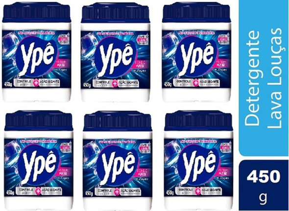 Kit 6 Detergente Maquina De Lava Louças Ypê Em Pó 450g Cada 0