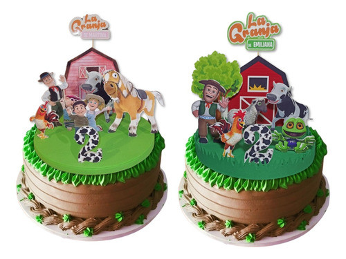 Adorno Para Torta Con Base Granja De Zenon 1