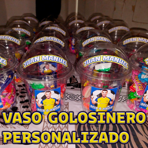 Vasos Rellenos Golosinas Personalizados X 10 1