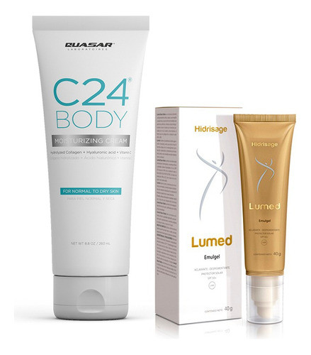 Hidrisage Lumed Emulgel + C24 Body® Crema Corporal 0