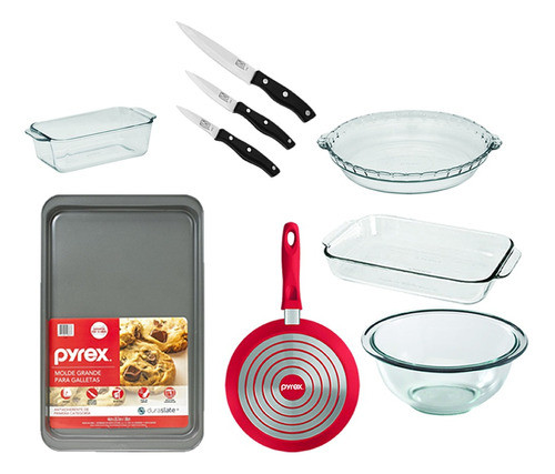 Bateria De Cocina Set Del Chef Preparación X9pz Pyrex Ct 0