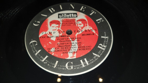 Gabinete Calighari Pump Up The Bass Vinilo Maxi Brasil 1989 1