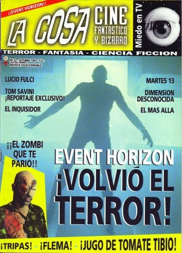La Cosa #22 Oct 1997 María Aurelia Bisutti Tom Savini Fulci 0