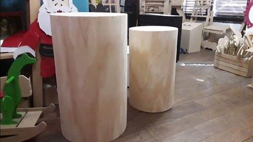 Mesas Cilíndricas Candy Bar, Eventos, Fiestas Sin Pintar X 3 0