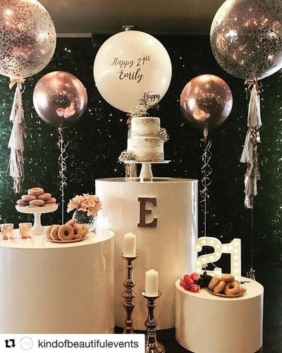 Mesas Cilíndricas Candy Bar, Eventos, Fiestas Sin Pintar X 3 1