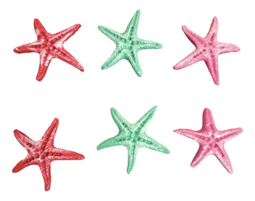 Kit 6 Estrelas Do Mar De Resina Enfeite Decoração Aquários 0