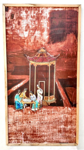 Cuadro En Relieve Motivo Japón Panel Japonés S/madera 120x63 0