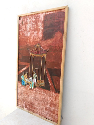 Cuadro En Relieve Motivo Japón Panel Japonés S/madera 120x63 1