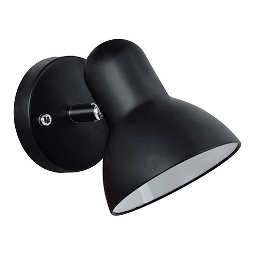 Spot De Pared Campana Negro Base Redonda 1xe27 0