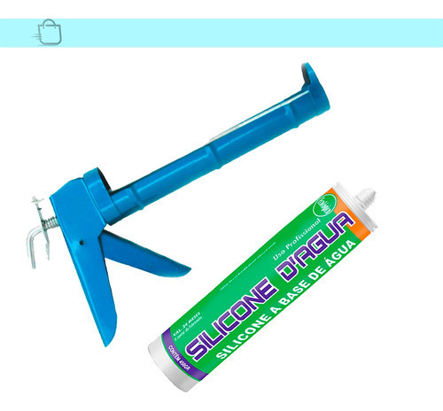 Adesivo Silicone Acrilico Dagua Marrom Com Aplicador Azul 0