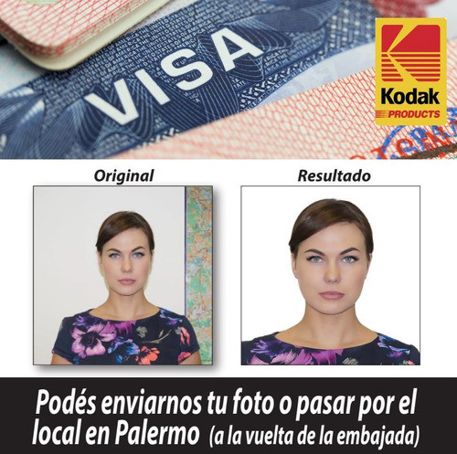 Foto Visa China 3,5 X 4,5 Pasaporte En El Acto Palermo Kodak 1