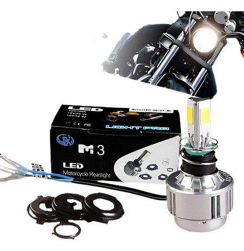 Faro De La Motocicleta Del Bulbo De La Mazorca Led De 6000k 0