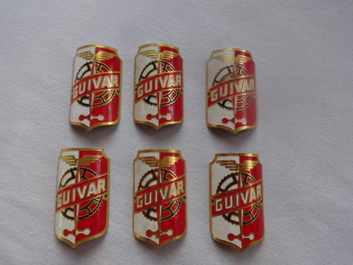 6 Insignia Guivar Antigua Bicicleta Chapita Plegable R20 0