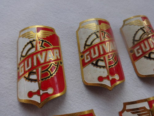 6 Insignia Guivar Antigua Bicicleta Chapita Plegable R20 1