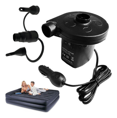 Inflador Electrico Colchon 12v Inflable Bote Camping + Picos 0