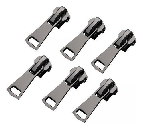 5 X 6x Metal Fix Zipper Kit De Reparação De Zipper Preto 0