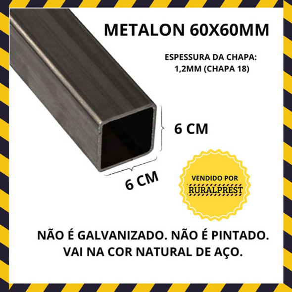 Metalon 60x60 Chapa 1,2mm - 15 Cm 1
