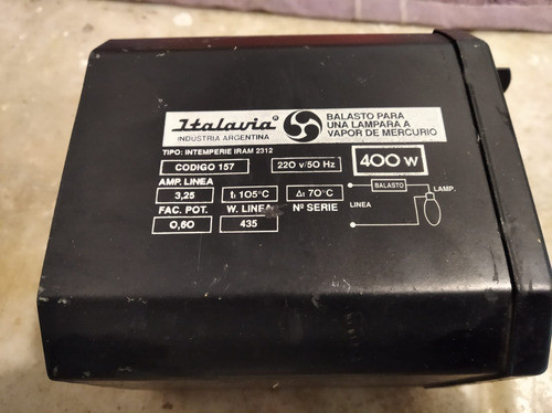 Balasto Para Lamp De Mercurio Y De Arranque 0