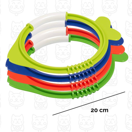 Juego Agua X4 Peces Anillos Aros De Buceo Pileta Bestway 1