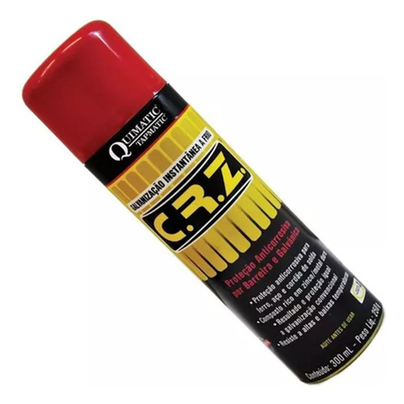 Crz Galvanização A Frio Spray 300ml  Com 2 Unid Da Tapmatic 0