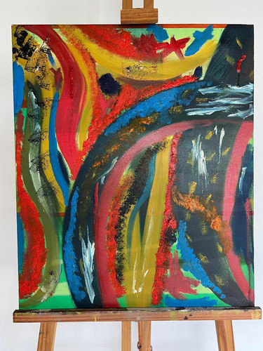 Cuadro Pintado A Mano Dorado 0