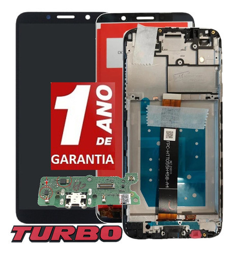 Conector + Carga Rápida Para Moto E6 Play + Frontal Com Aro! 0