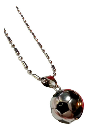 Pelota De Futbol Dije + Cadena +caja Todo Acero Quirurgico 0