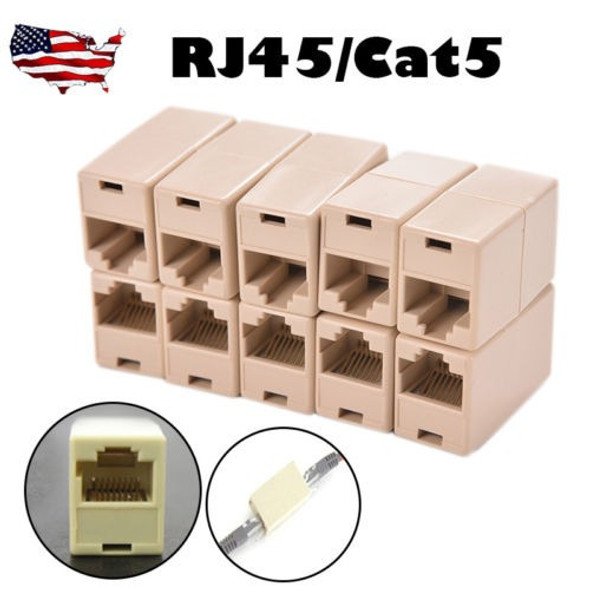 20pcs Ethernet Cat5e Red Hembra Rj-45 Lan Acoplador Adaptado 0