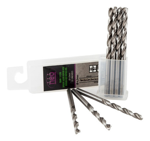 Brocas Acero Rapido Hss Neo Acero Rapido 10 Mm X 5uni Metal 0