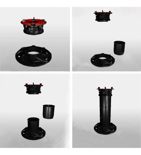 Extensor Para Soporte De Piso Elevado De 80mm 1