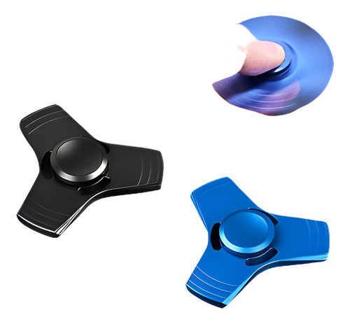 2pcs/pack Que Brilla Intensamente Mano Spinner Tri Fidget Ju 0