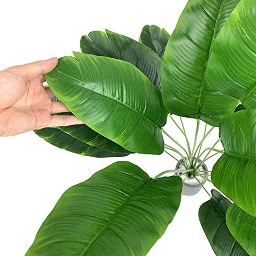 Beebel Artificial Plants Banana 18 Leaves Faux Large Bird Of 1